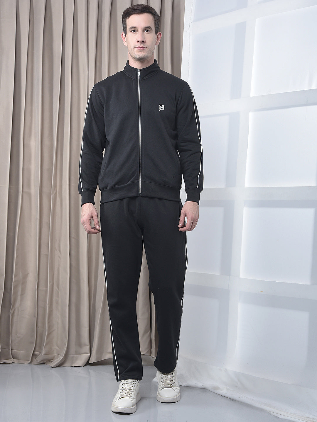 cobb black striped winter tracksuit