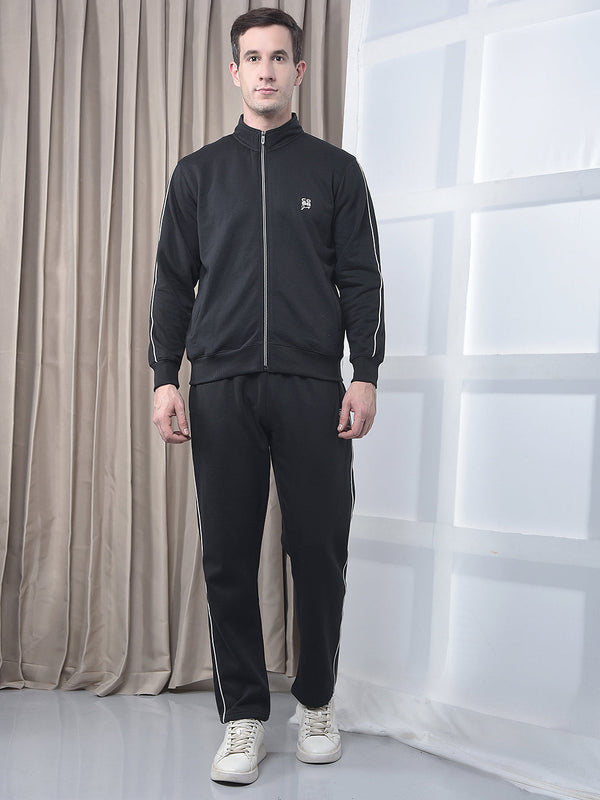 cobb black striped winter tracksuit
