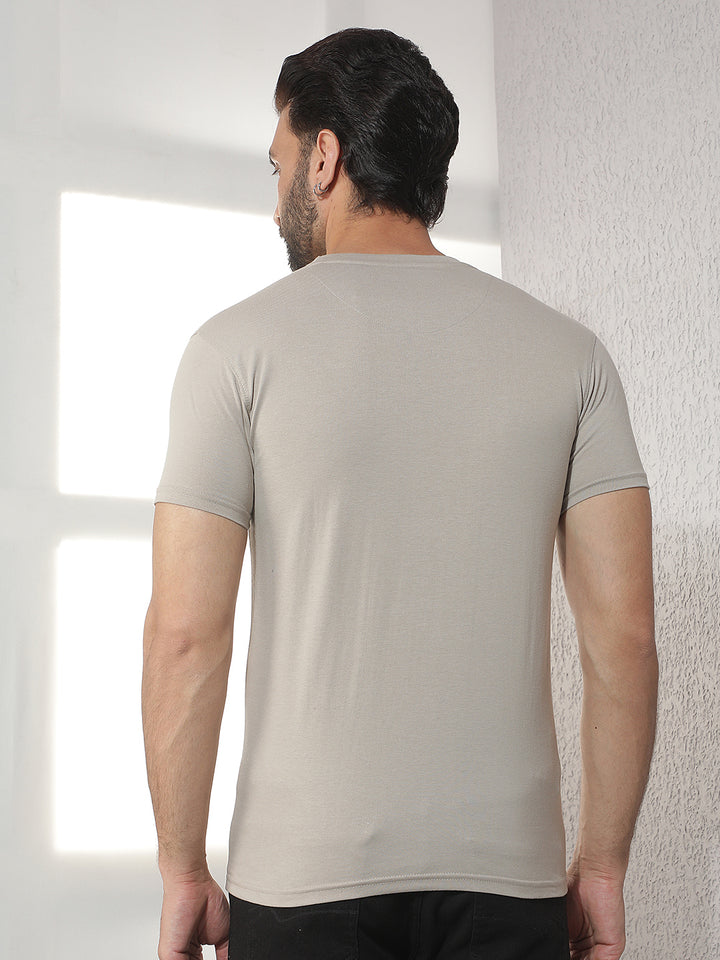 cobb beige printed round neck t-shirt