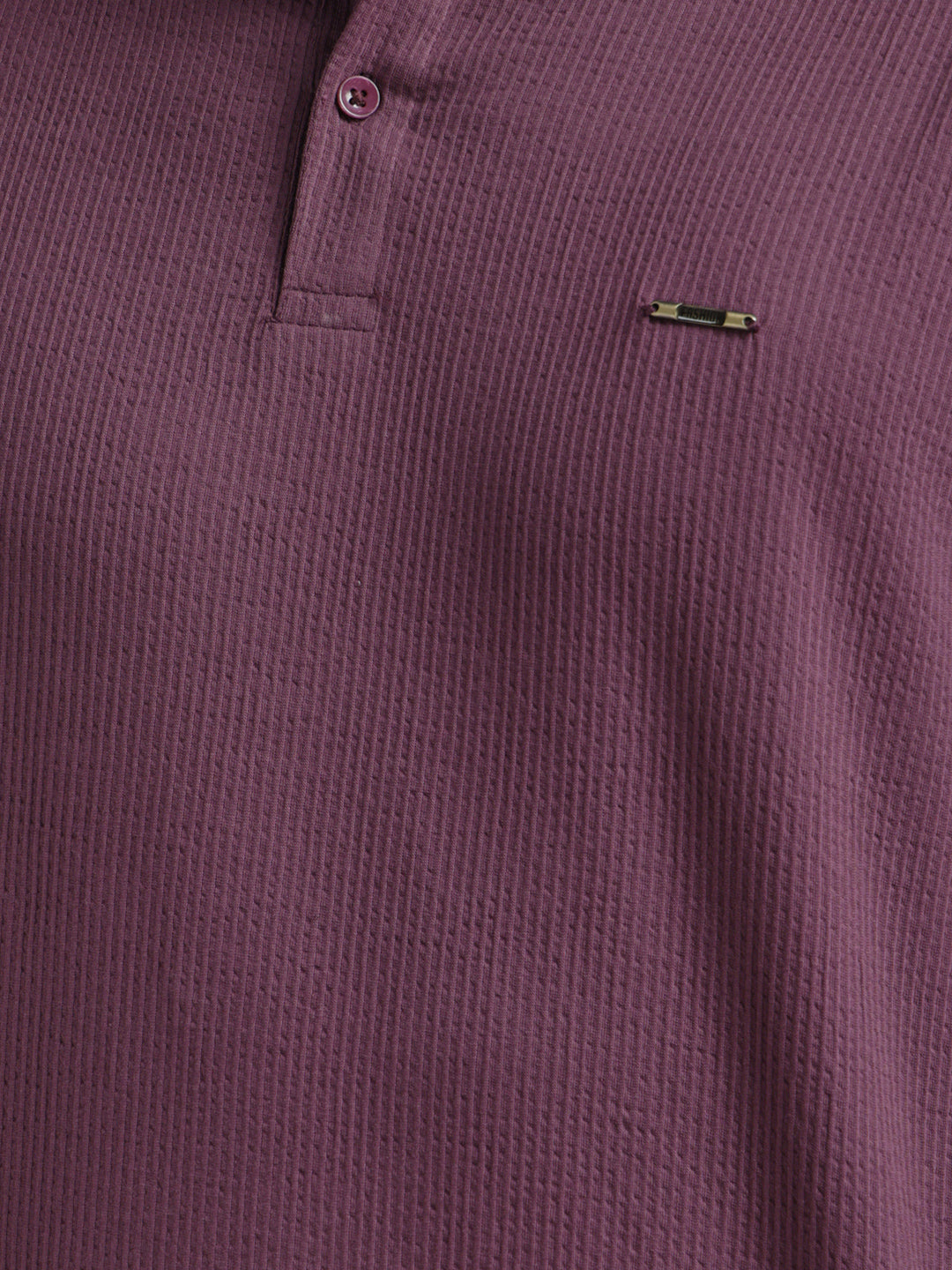 cobb purple striped polo neck t-shirt