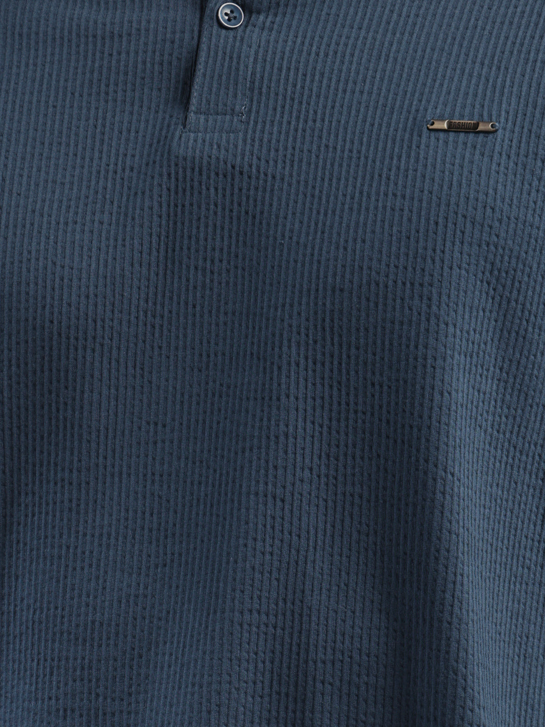 cobb royal blue striped polo neck t-shirt