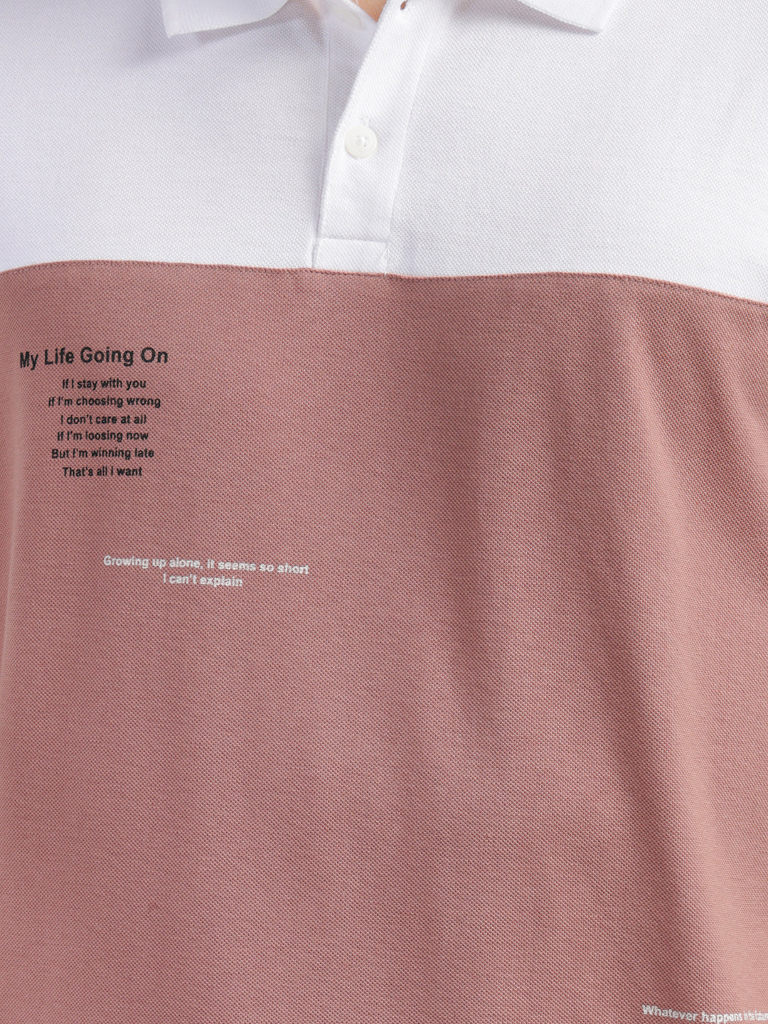 cobb blush color-block polo neck t-shirt