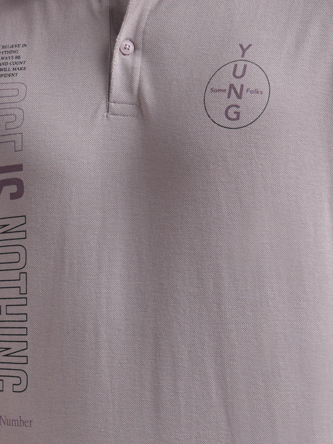 cobb lavender printed polo neck t-shirt