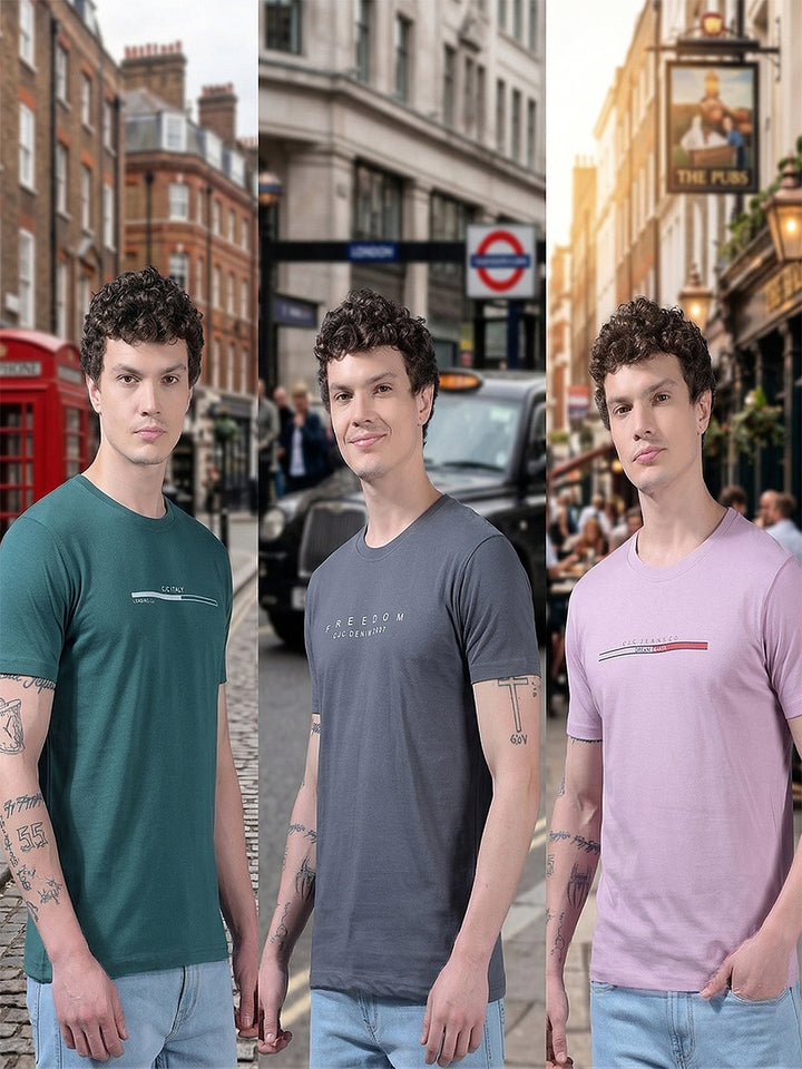 cobb pack of 3 round neck assorted t-shirt