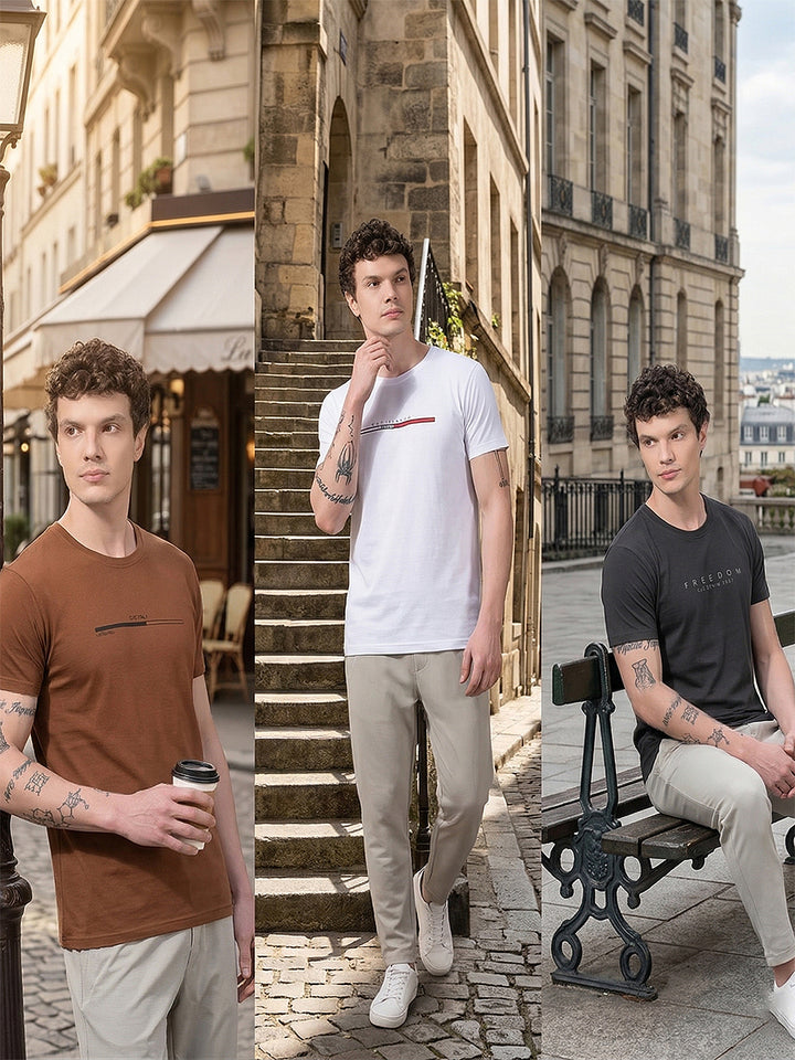 cobb assorted pack of 3 round neck t-shirt