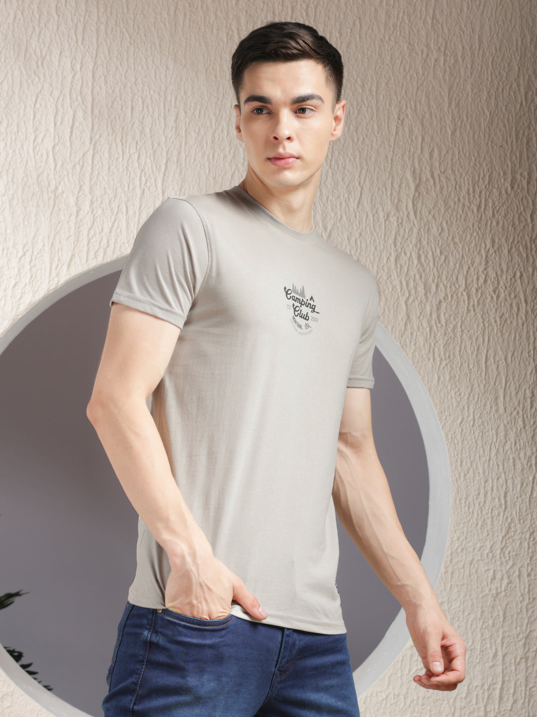 COBB STONE PRINTED ROUND NECK T-SHIRT