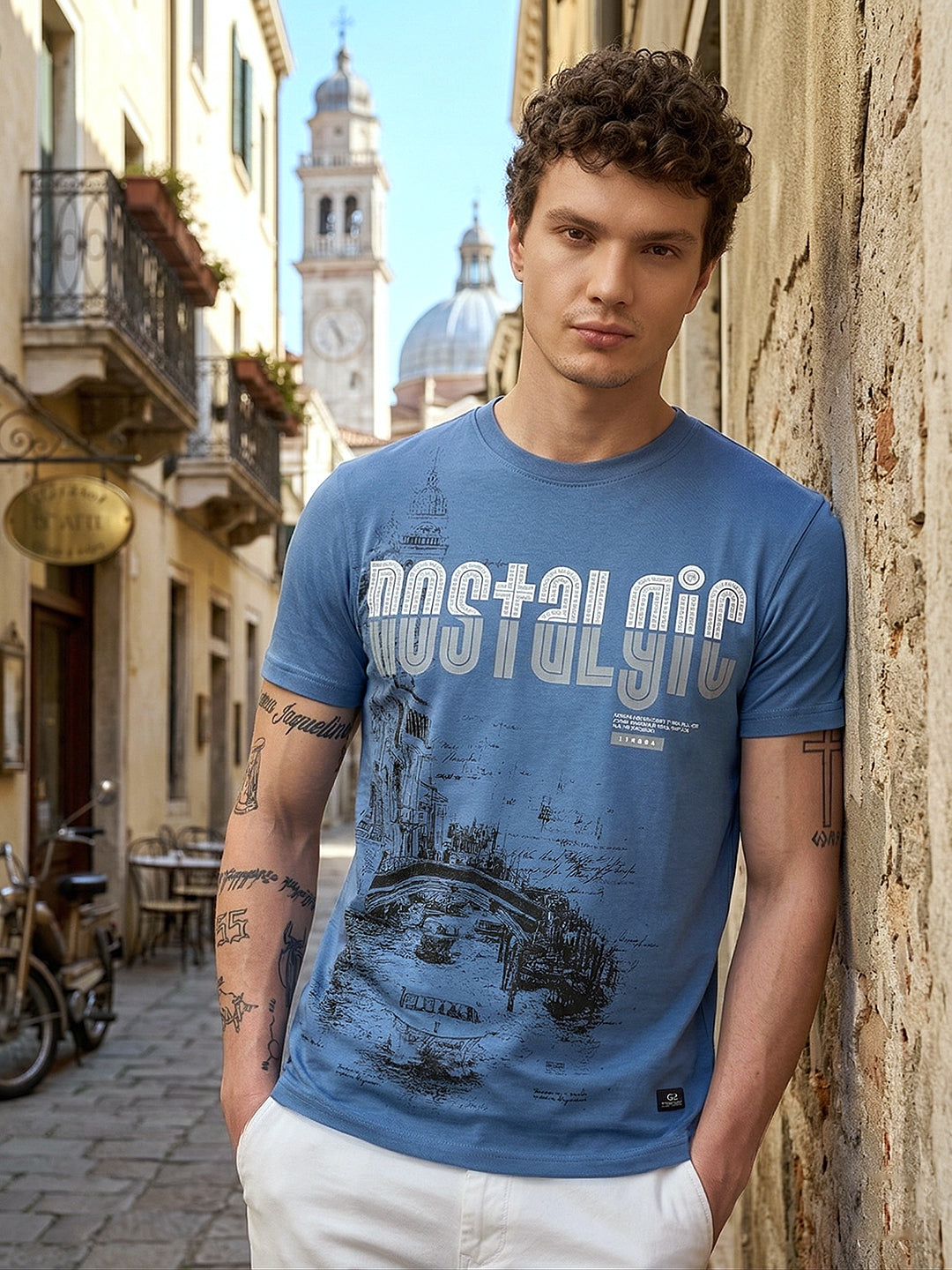 cobb air force printed round neck t-shirt