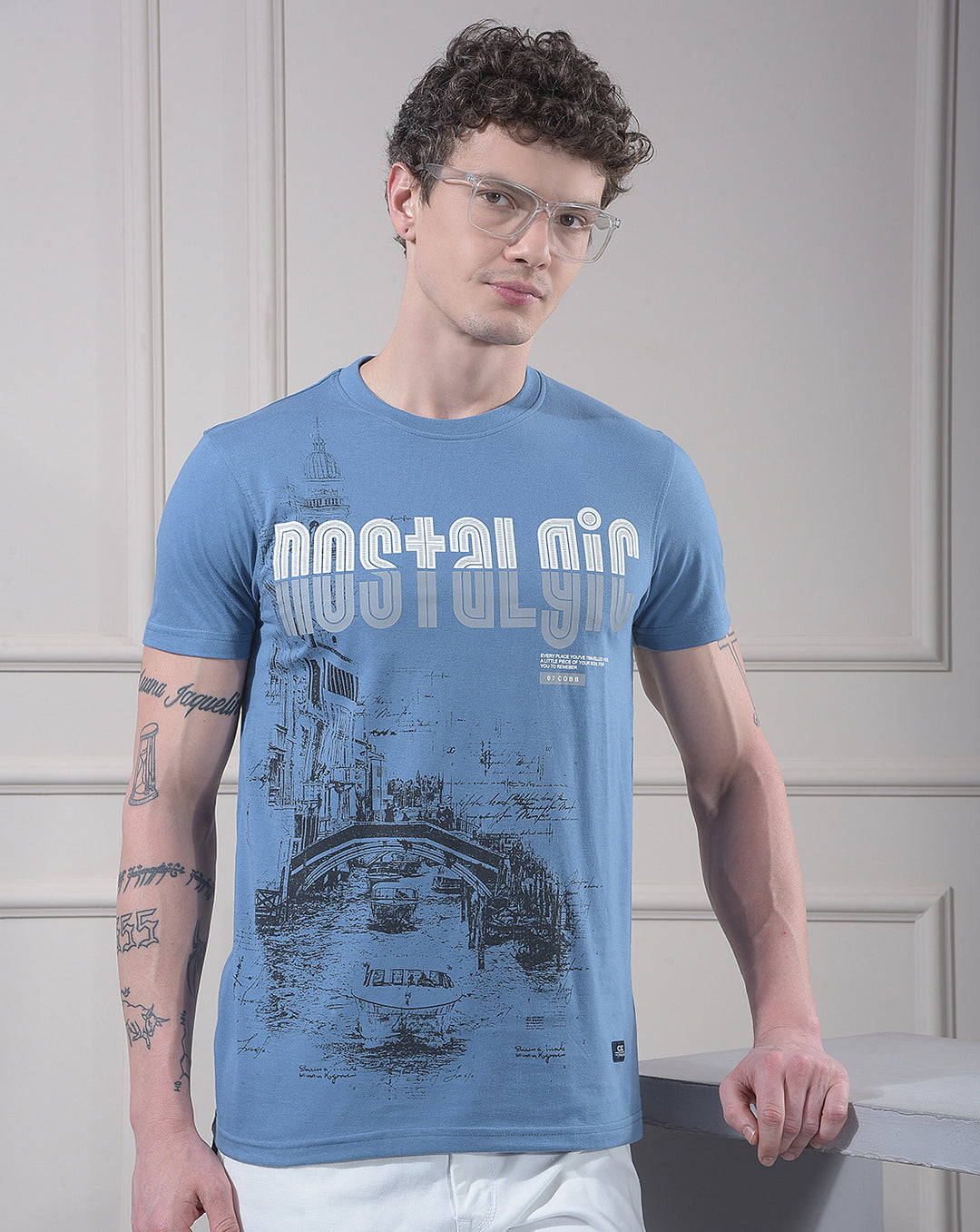 cobb air force printed round neck t-shirt