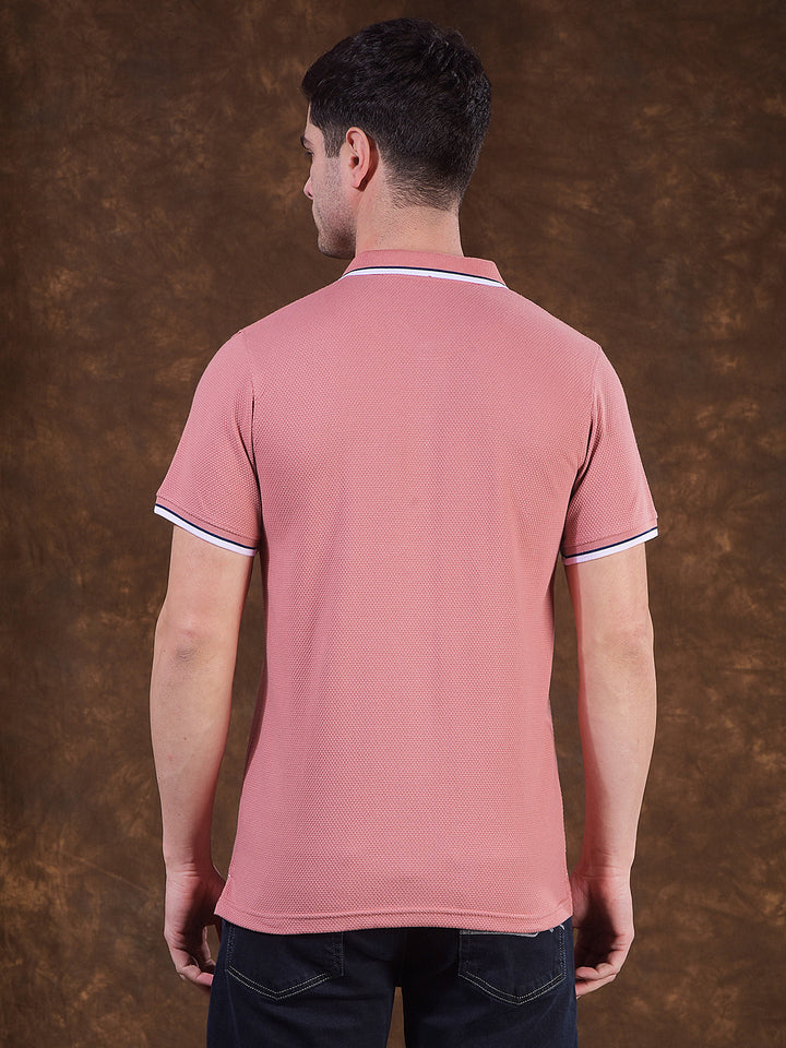 cobb peach self-design polo neck t-shirt