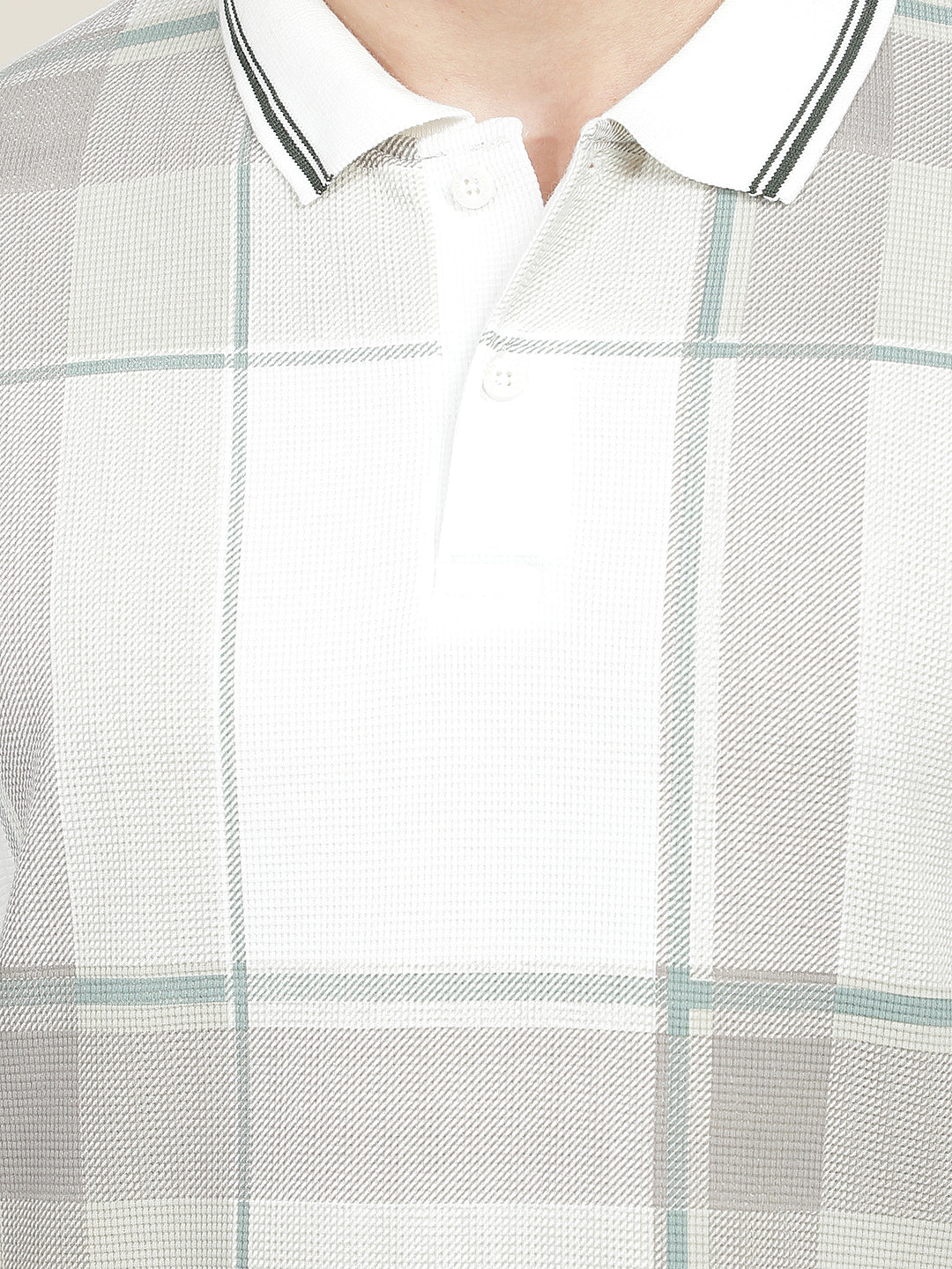 white striped polo t-shirt