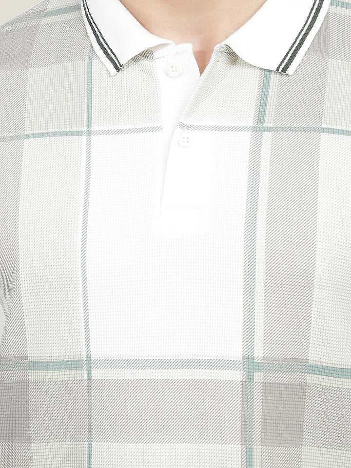 white striped polo t-shirt