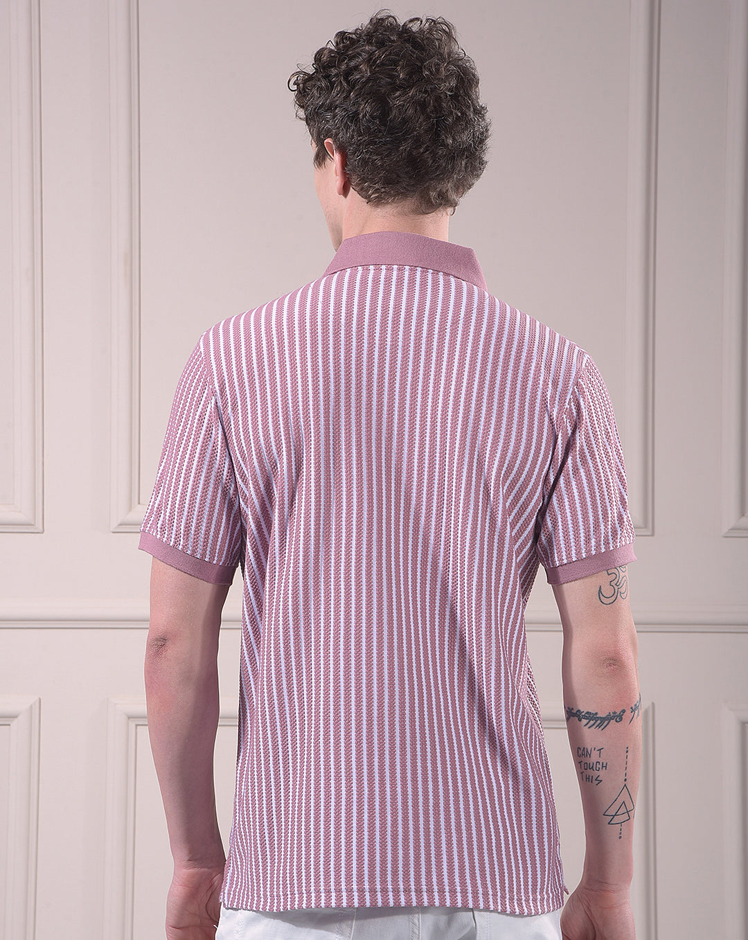 cobb onion striped polo neck t-shirt