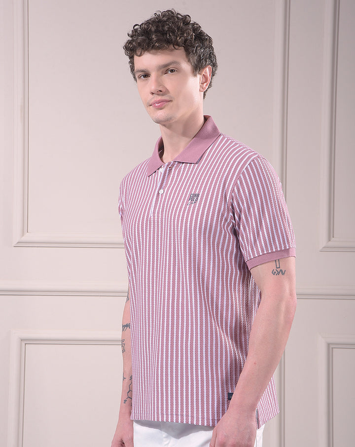 cobb onion striped polo neck t-shirt