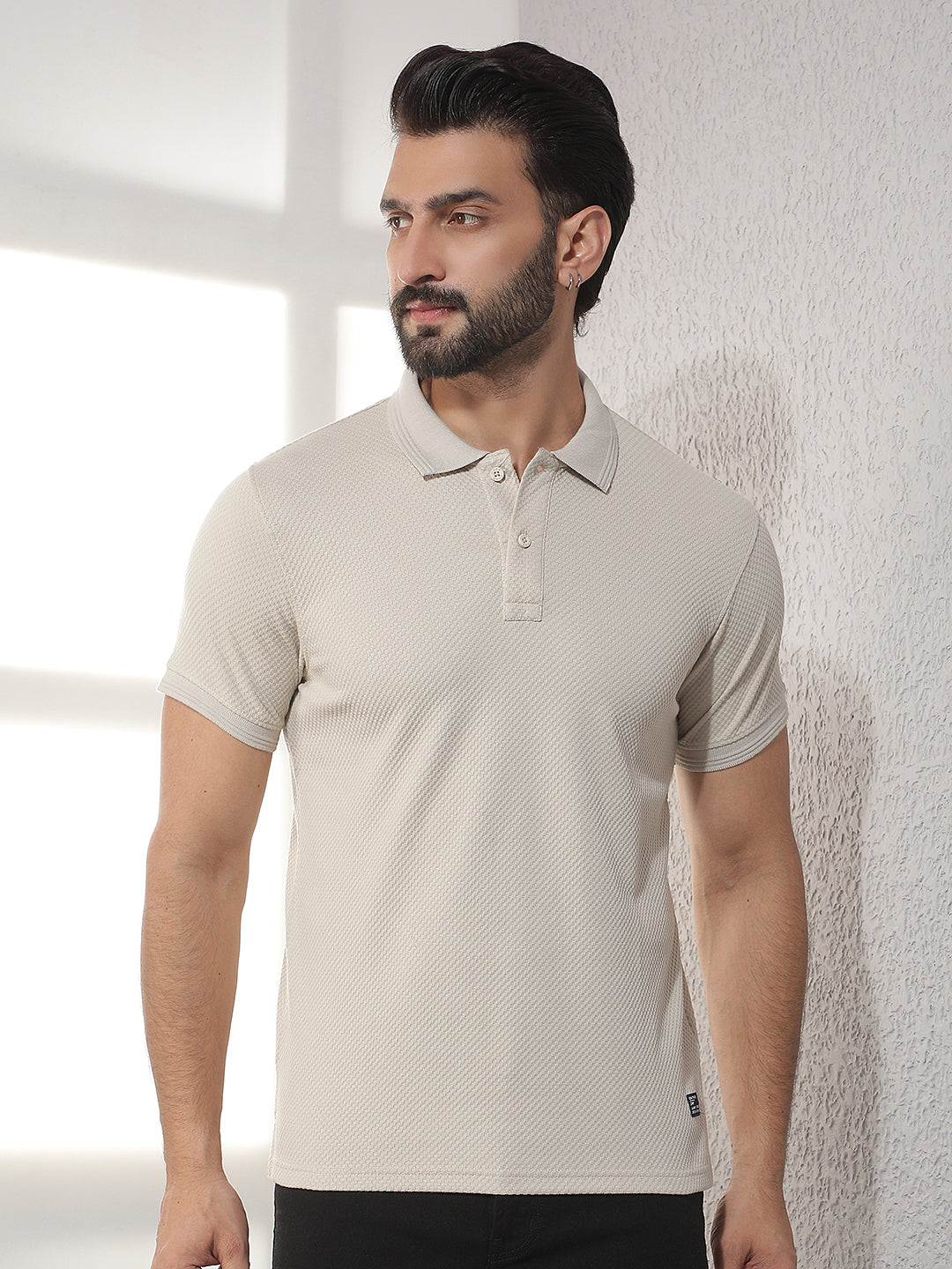 cobb stone solid polo neck t-shirt