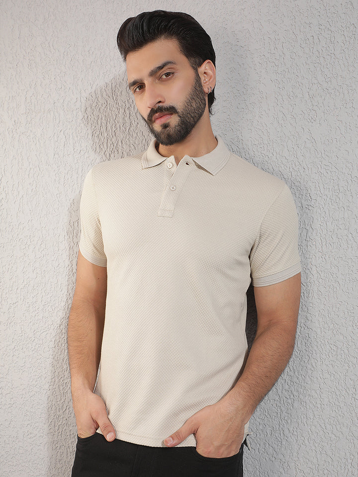 cobb stone solid polo neck t-shirt