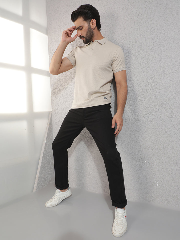 COBB STONE SOLID POLO NECK T-SHIRT