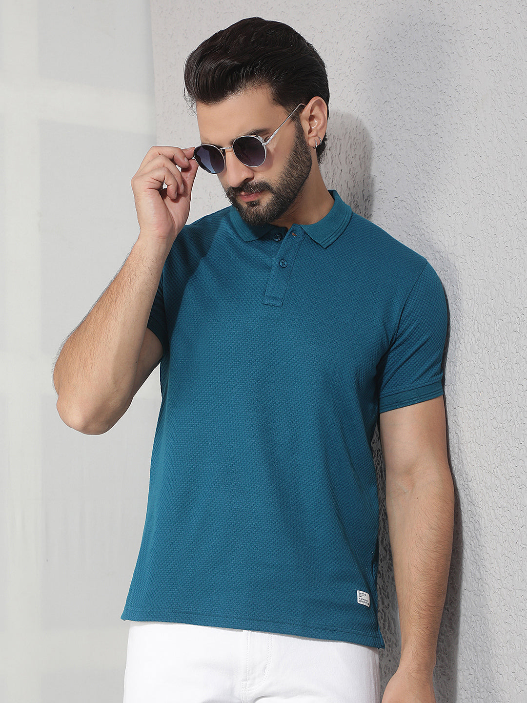 cobb air force solid polo neck t-shirt
