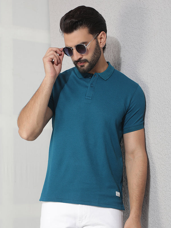 cobb air force solid polo neck t-shirt