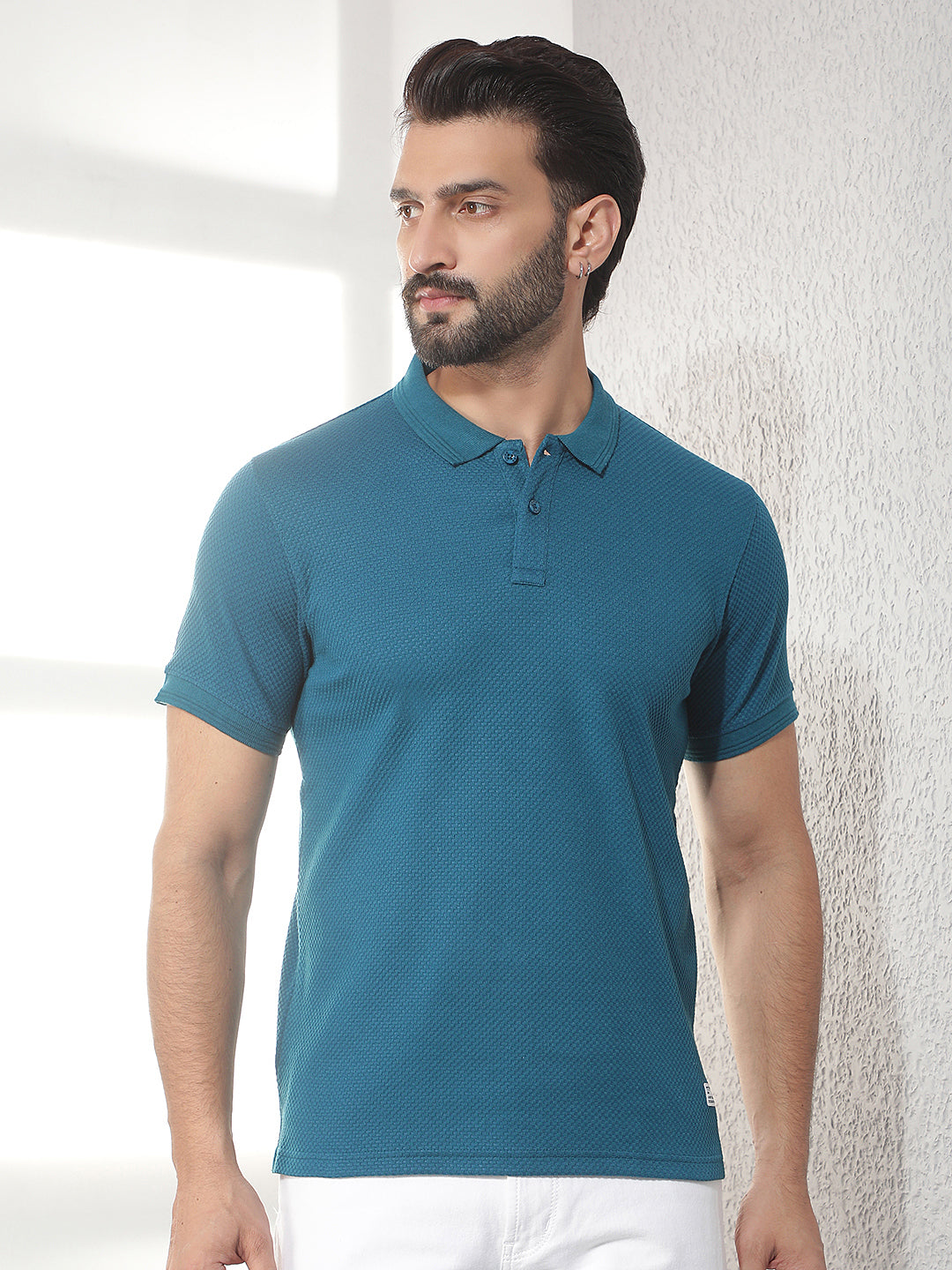 cobb air force solid polo neck t-shirt