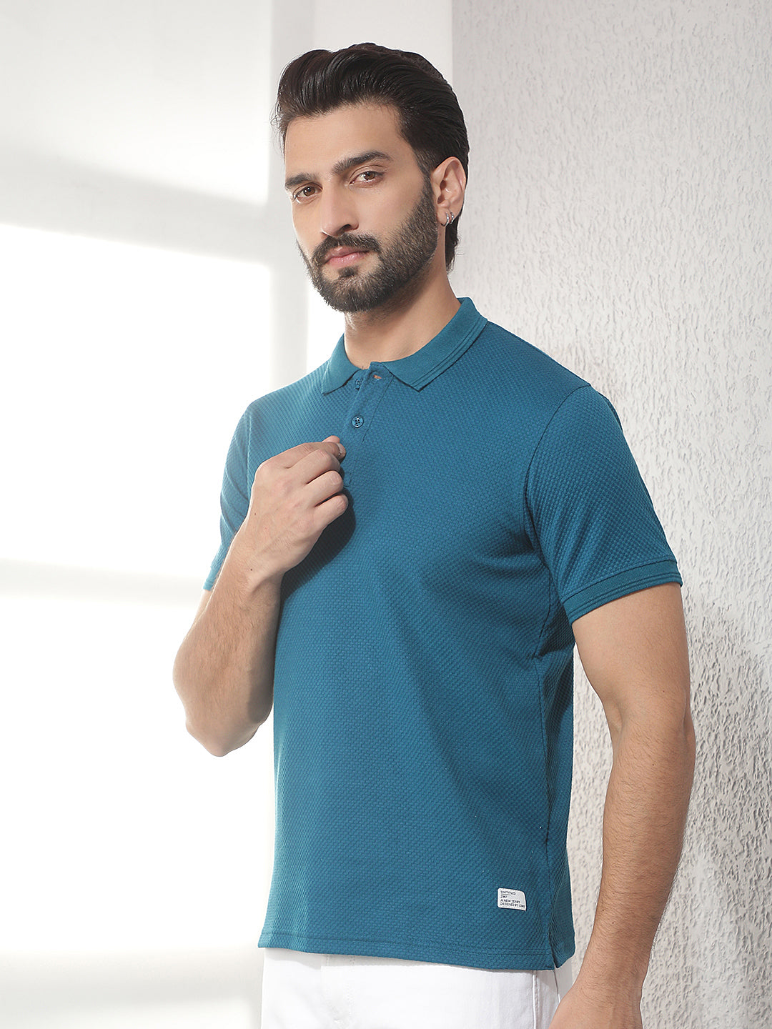 cobb air force solid polo neck t-shirt