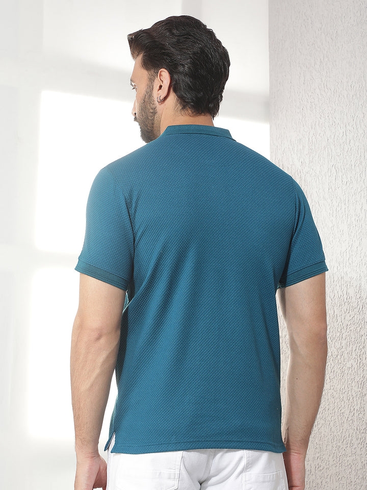 cobb air force solid polo neck t-shirt