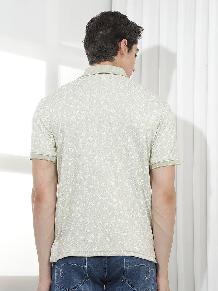 mehandi printed polo t-shirt