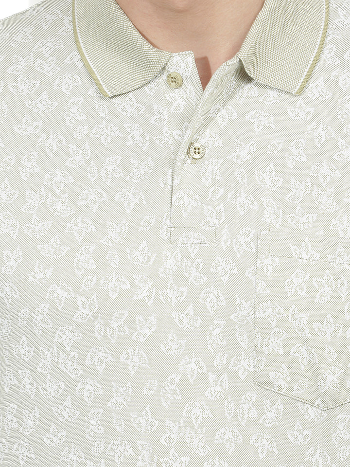 mehandi printed polo t-shirt
