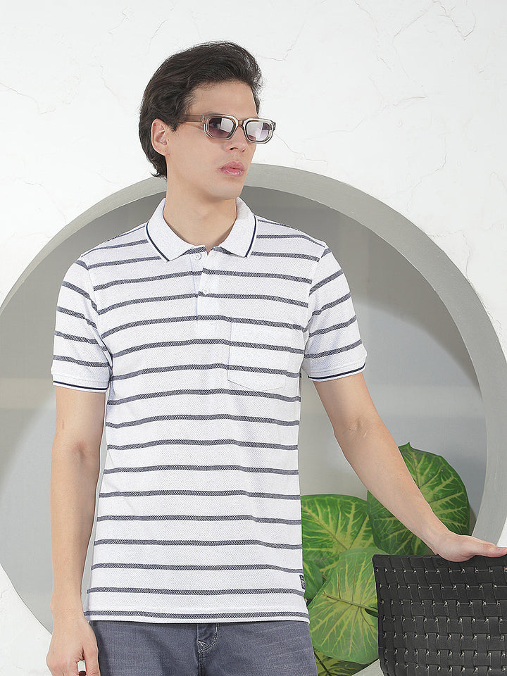 acru striped polo t-shirt