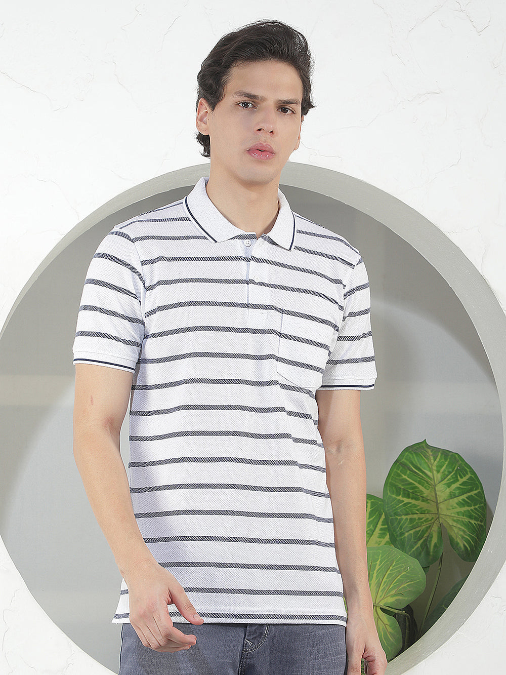 acru striped polo t-shirt