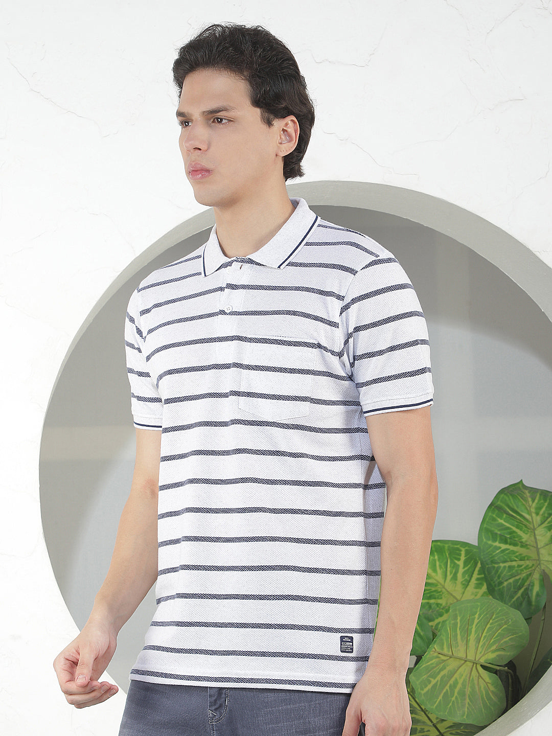 ACRU STRIPED POLO T-SHIRT
