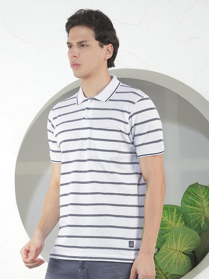 ACRU STRIPED POLO T-SHIRT