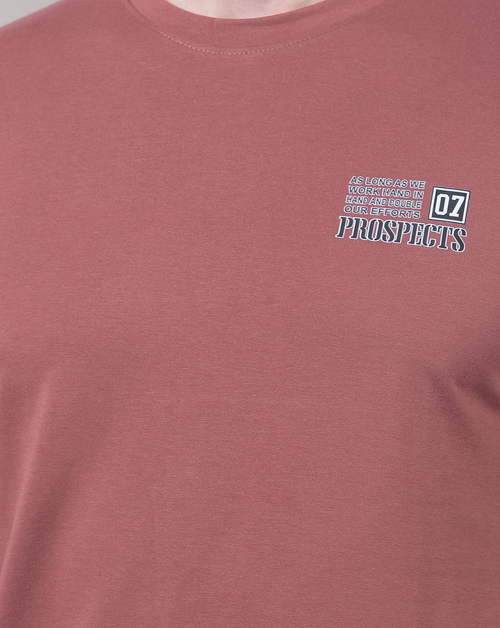 COBB RUST SOLID ROUND NECK T-SHIRT