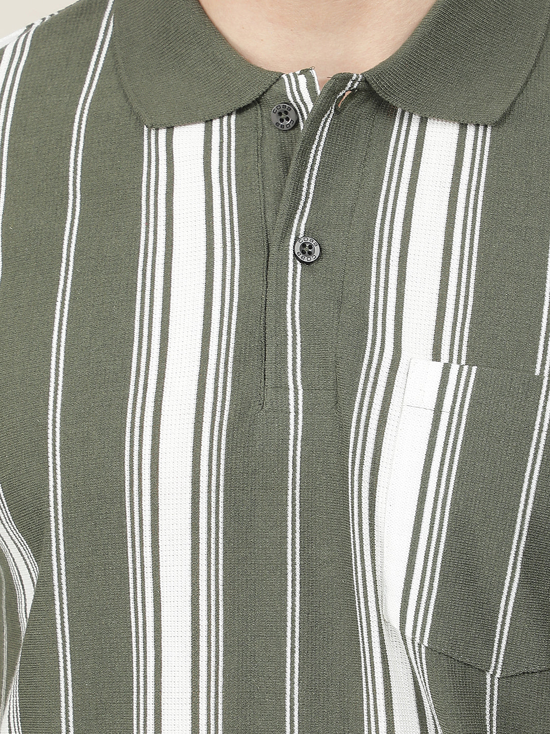 olive striped polo t-shirt
