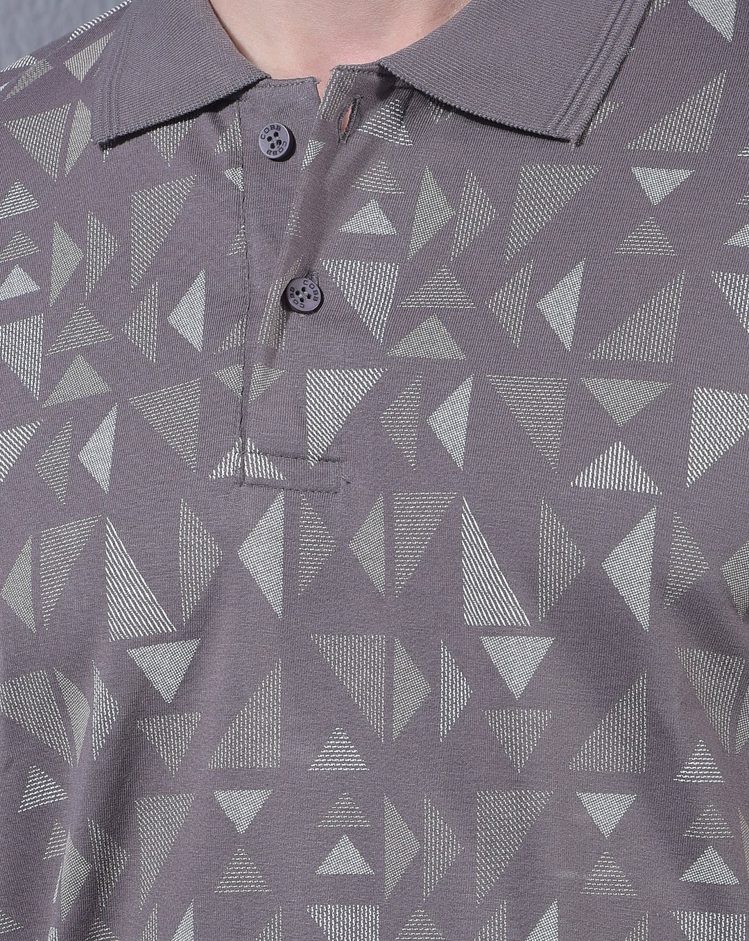 COBB BROWN COLOR-BLOCK POLO NECK T-SHIRT