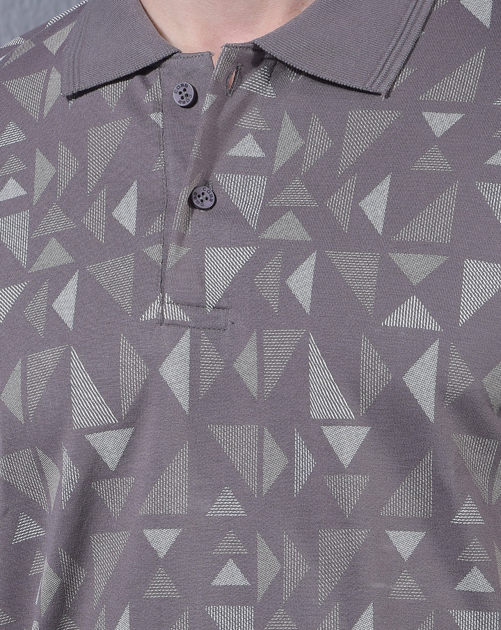 COBB BROWN COLOR-BLOCK POLO NECK T-SHIRT