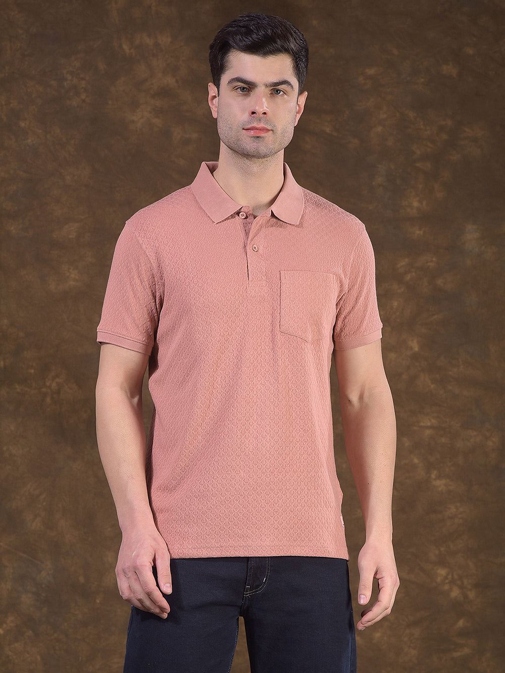 cobb rouge self-design polo neck t-shirt