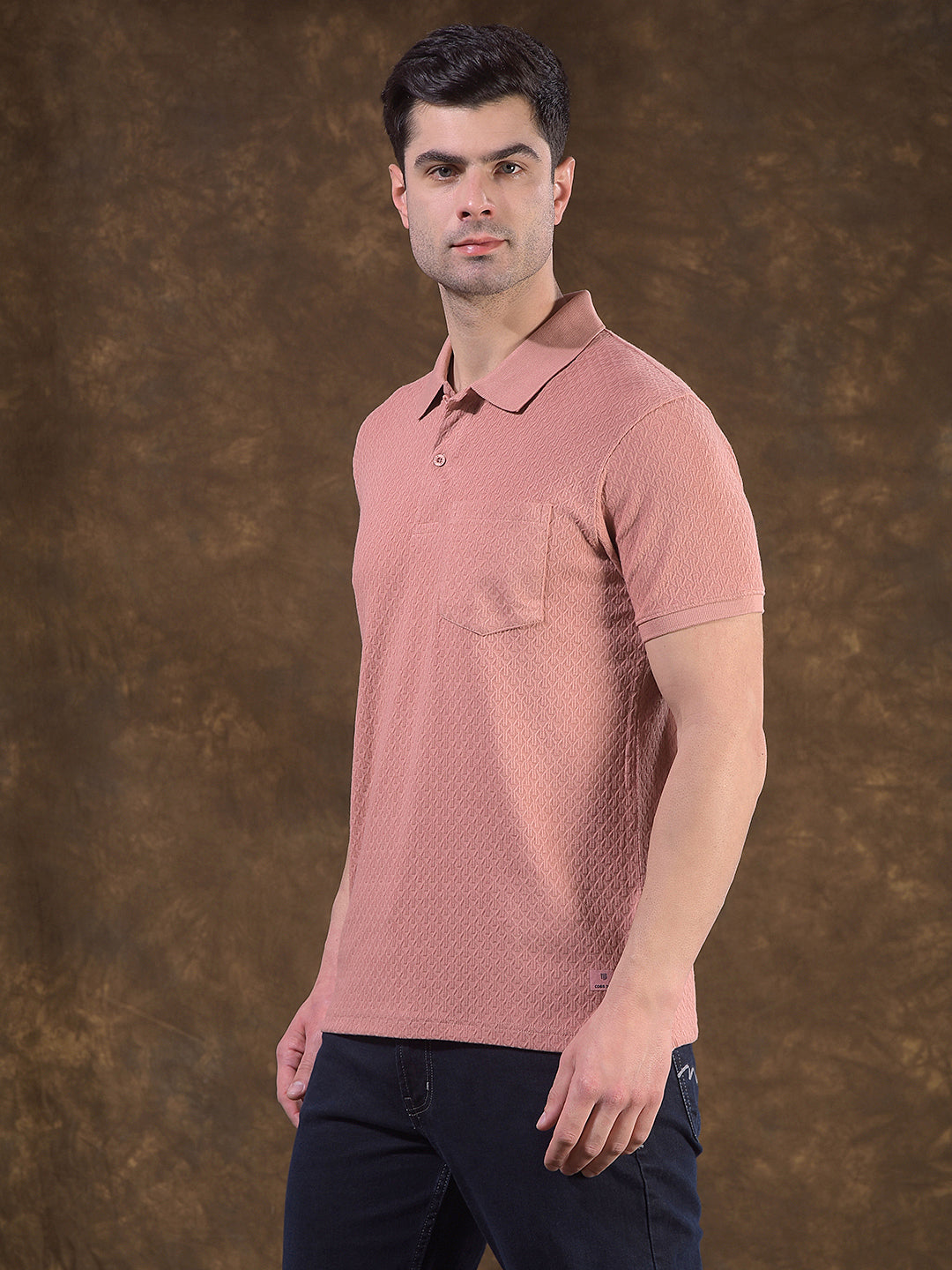 cobb rouge self-design polo neck t-shirt