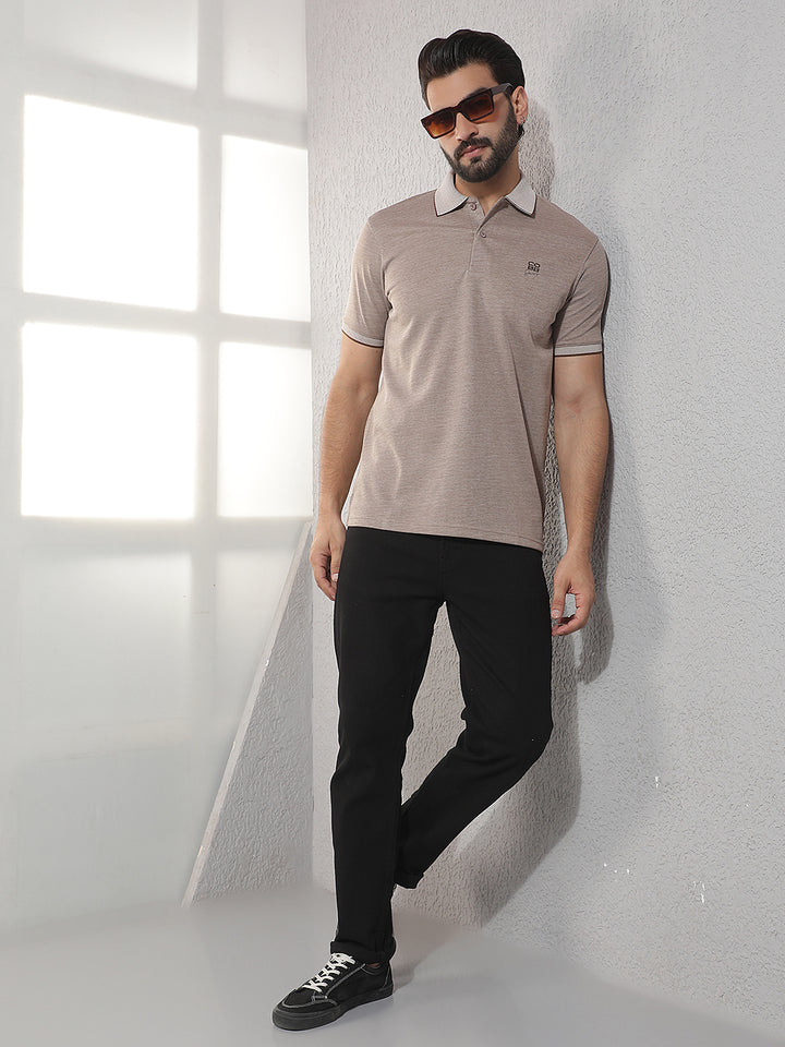 COBB COFFEE SOLID POLO NECK T-SHIRT