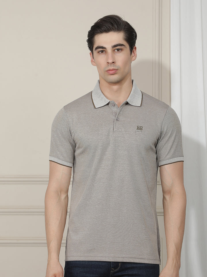 olive solid polo t-shirt