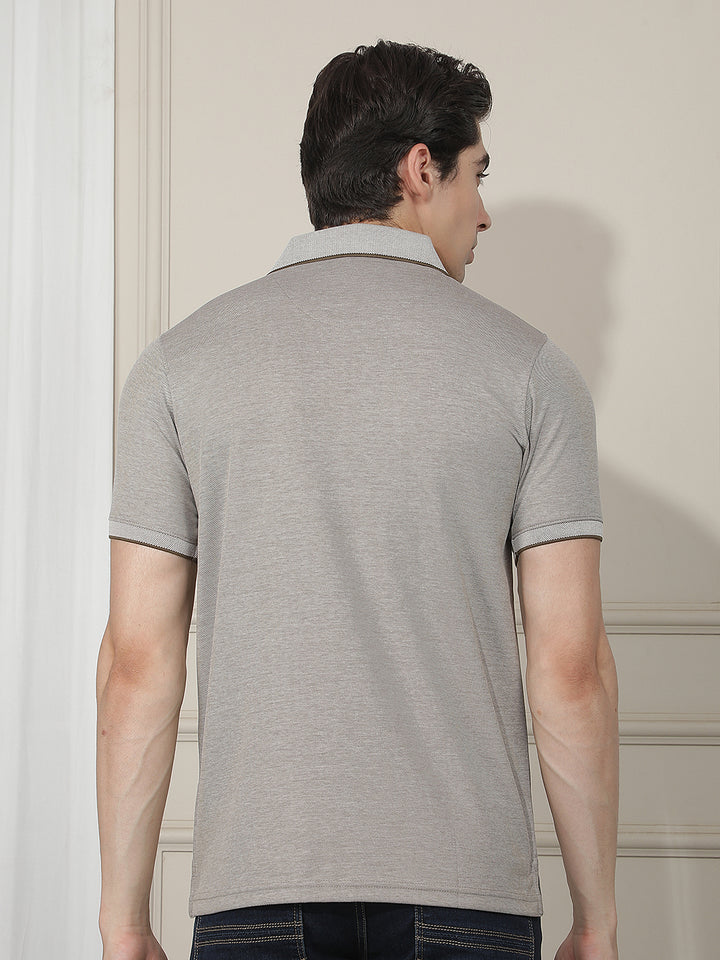 olive solid polo t-shirt
