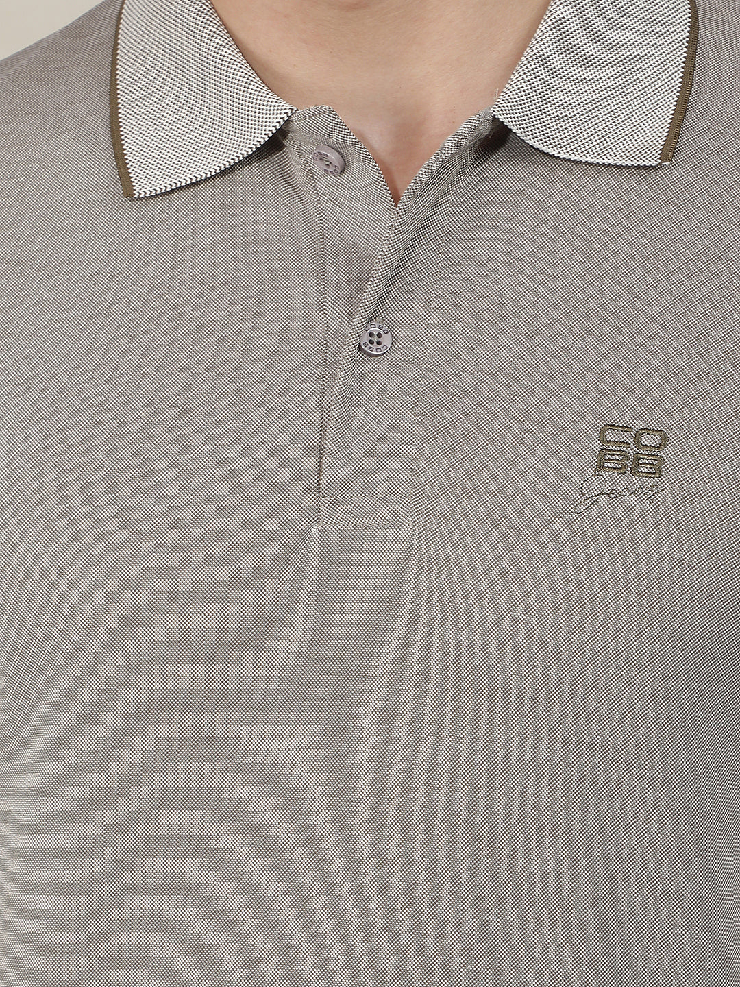olive solid polo t-shirt