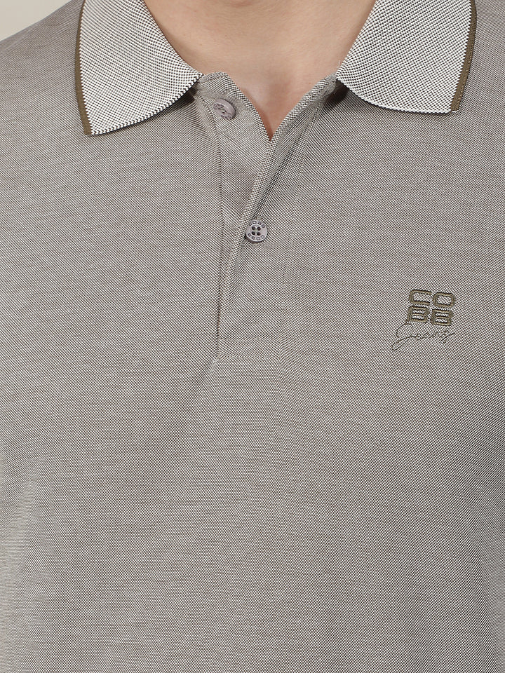 olive solid polo t-shirt