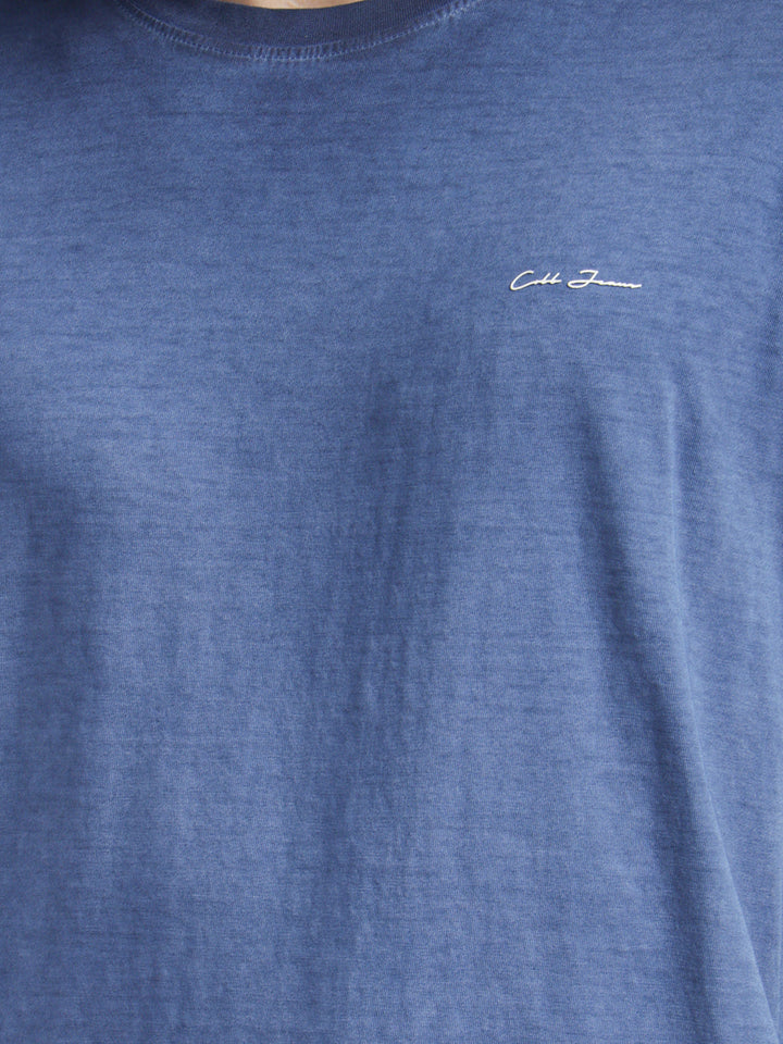 COBB SOLID BLUE ROUND NECK T-SHIRT