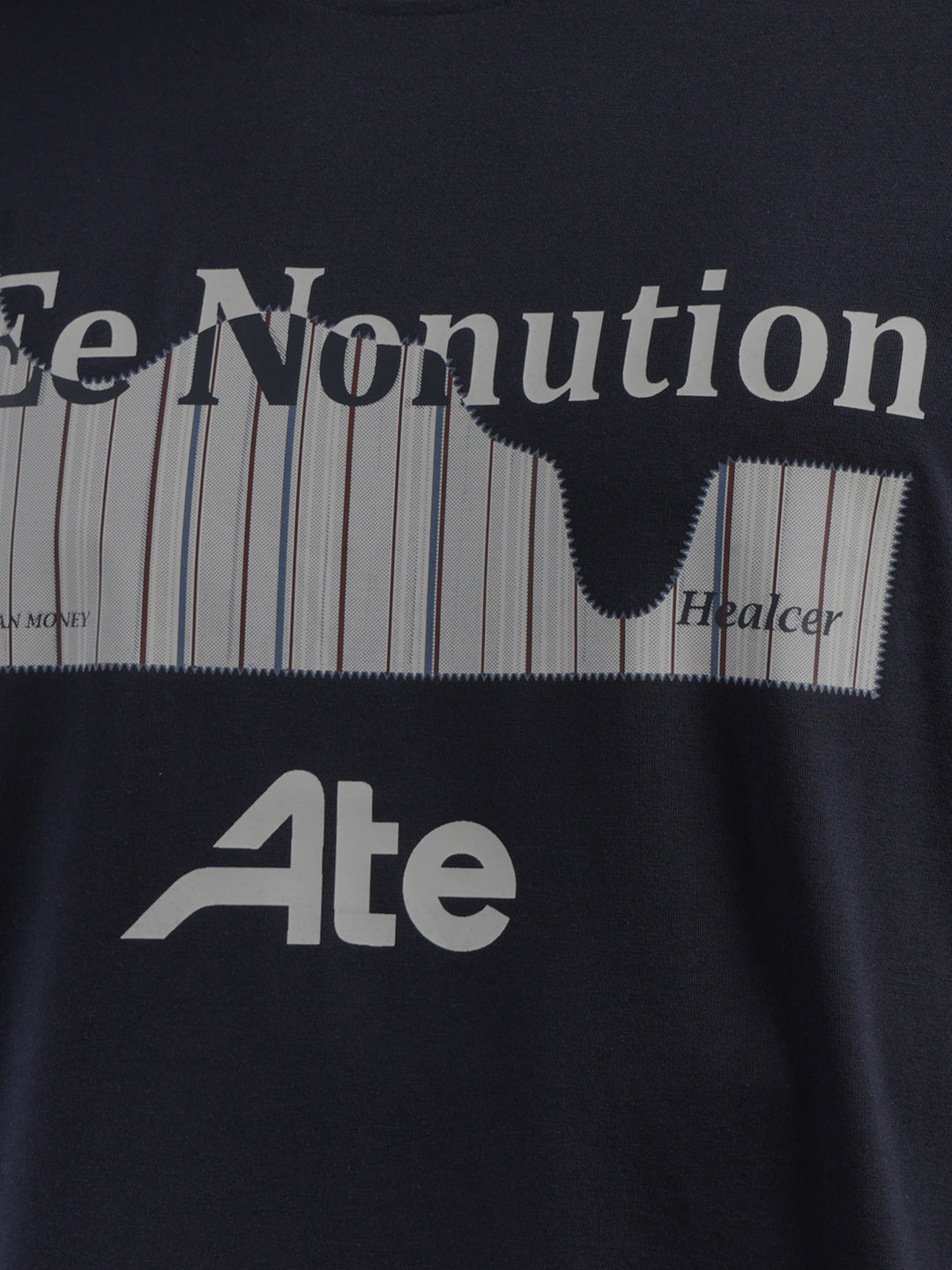 cobb navy blue printed round neck t-shirt