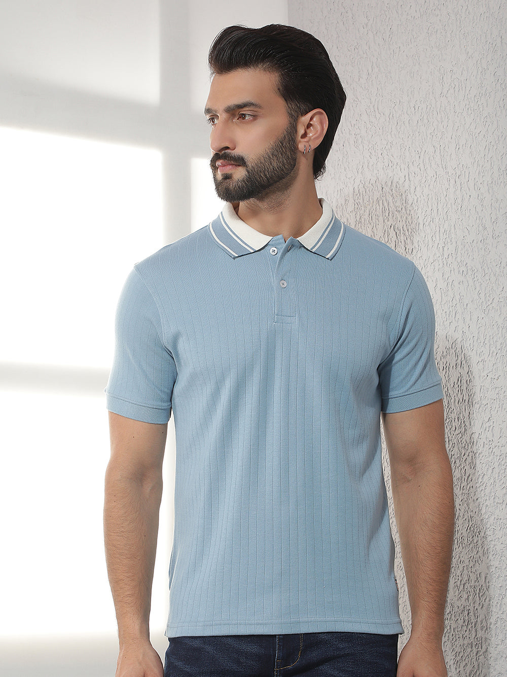 cobb air force solid polo neck t-shirt