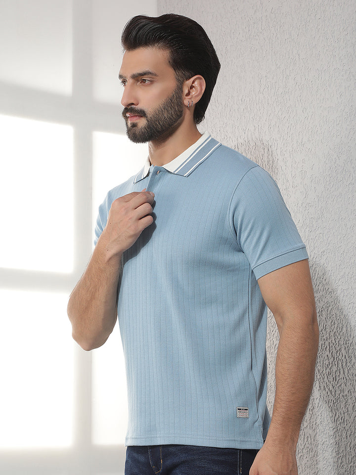 cobb air force solid polo neck t-shirt