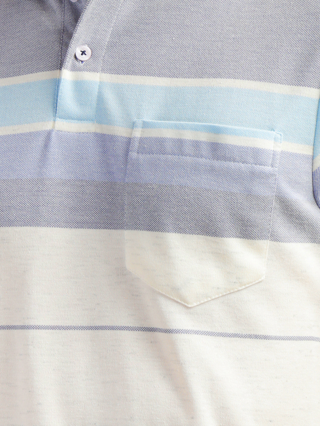 cobb white striped polo neck t-shirt