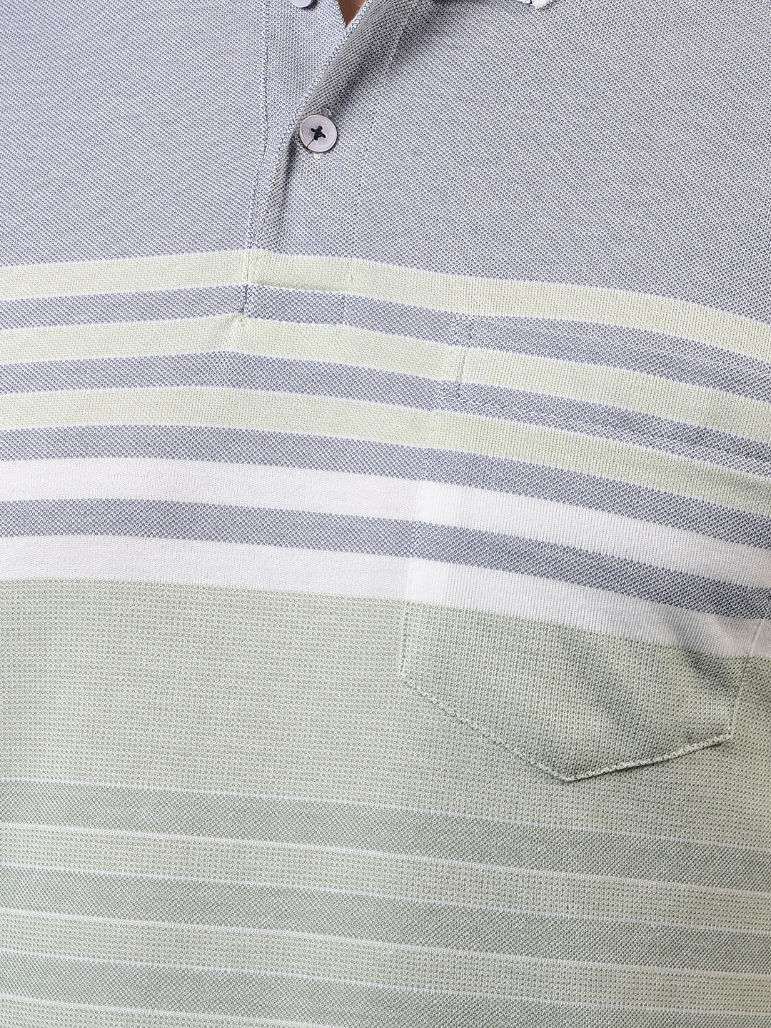 cobb pista striped polo neck t-shirt