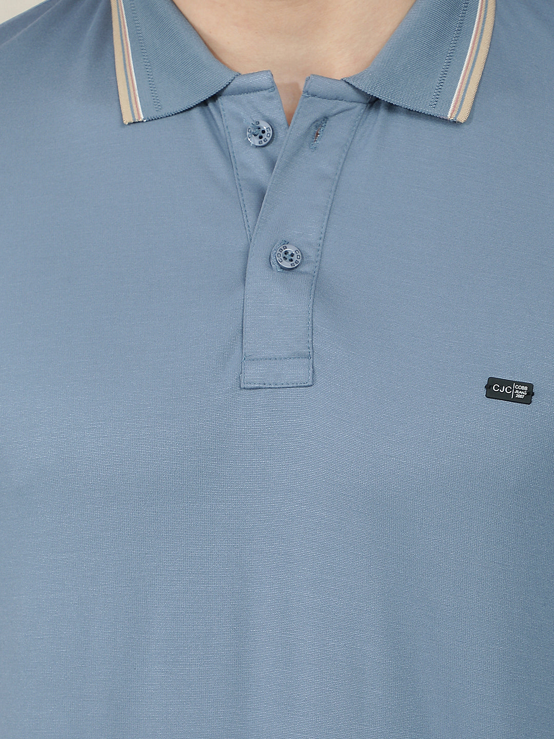 AIRFORCE BLUE SOLID POLO T-SHIRT