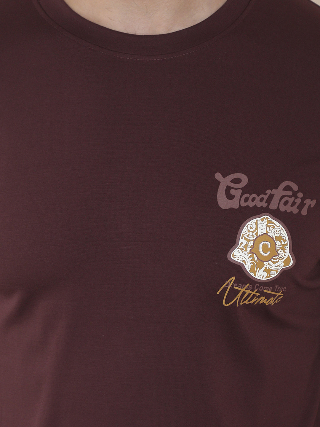COBB WINE PRINTED ROUND NECK T-SHIRT